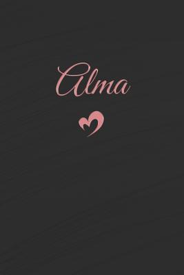 Full Download Alma: Personalized Blank Lined Journal Rose Gold on Black -  file in ePub