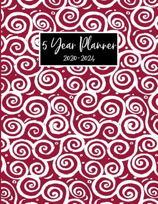 Download 5 Year Planner 2020-2024: Monthly Planner Organizer 60 Months Cute Red And White Abstract Design Cover -  file in ePub