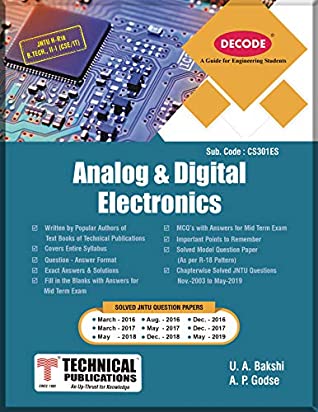 Read Online Decode Analog and Digital Electronics for JNTU-H 18 Course (II - I - CSE - CS301ES) - A. P. Godse U A. Bakshi | PDF